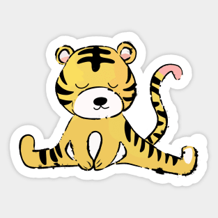 Yoga Tiger Sticker